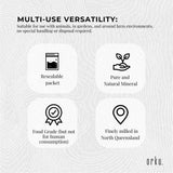 Orku 1Kg Fossil Shell Flour - Livestock Garden Pet Diatomaceous Earth - Close-Up Angle