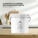 Orku 3Kg Fossil Shell Flour Tub - Livestock Garden Diatomaceous Earth - Front View