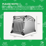 Aluminium Dog Travel Crate 63x68x88cm - Large Pet Car Transport Cage  Kennel Box - Close-Up Angle