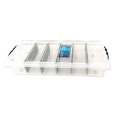 Under Bed 6 Compartment Storer with Wheels 27L Container Tub Storage Unit - Rear View