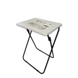 Metal MDF Folding Table Foldable Laptop PC Collapsible Study Desk 48cm x 38cm - Side View