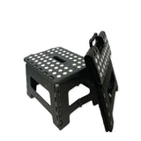 Folding Step Stool 22cm Portable Plastic Collapsible Fold Up Chair Random Colour - Side View