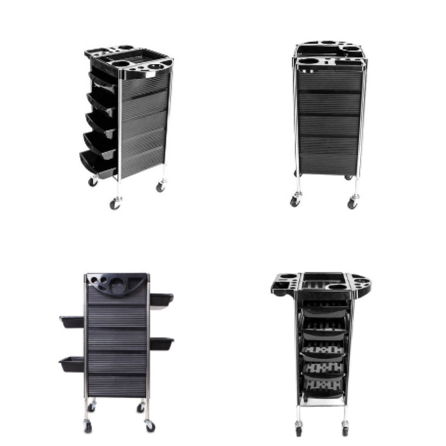 Ellie & Ruby Hairdressing Trolley 5 Drawer Hair Salon Beauty Rolling Cart