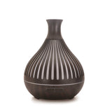 Ultrasonic Essential Oil Diffuser with Remote Control - 400ml Dark Wood Humidifier - Close-Up Angle