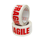 1x Fragile Packing Tape 48mmx75m - Long Rolls Red White Packaging Adhesive Label - Front View