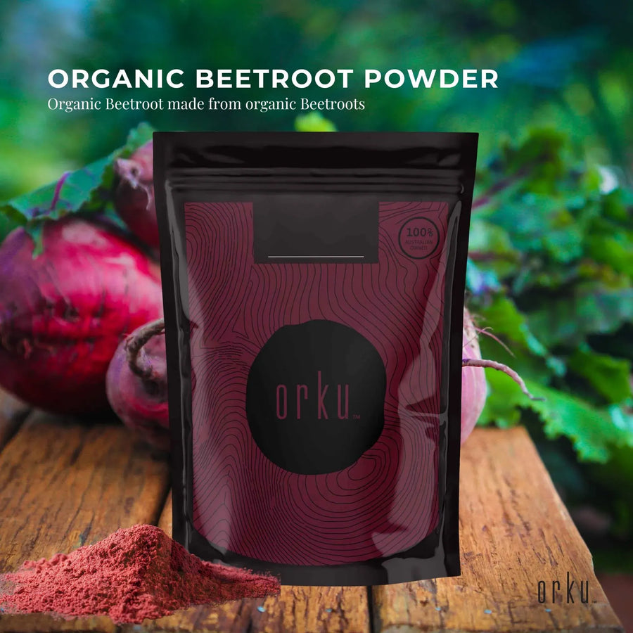 Orku 100g Organic Beetroot Powder - 100% Pure Beet Root Powder - Beta vulgaris