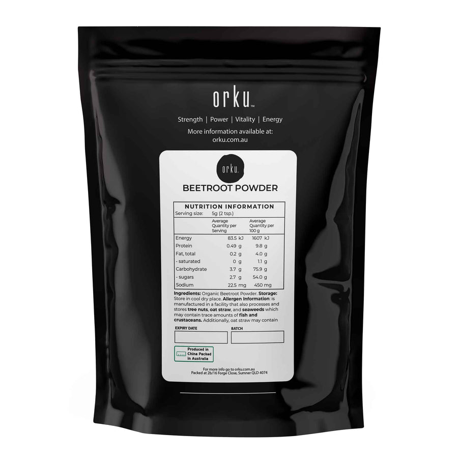Orku 100g Organic Beetroot Powder - 100% Pure Beet Root Powder - Beta vulgaris