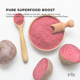 100g Organic Beetroot Powder Superfood Beet Root Supplement Beta Vulgaris - Top-Down View