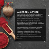 100g Organic Beetroot Powder Superfood Beet Root Supplement Beta Vulgaris - Close-Up Angle