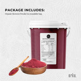 Orku 800g Organic Beetroot Powder - 100% Pure Beet Root Powder - Beta vulgaris - Side View
