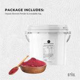 Orku 3Kg Organic Beetroot Powder - 100% Pure Beet Root Powder - Beta vulgaris - Side View