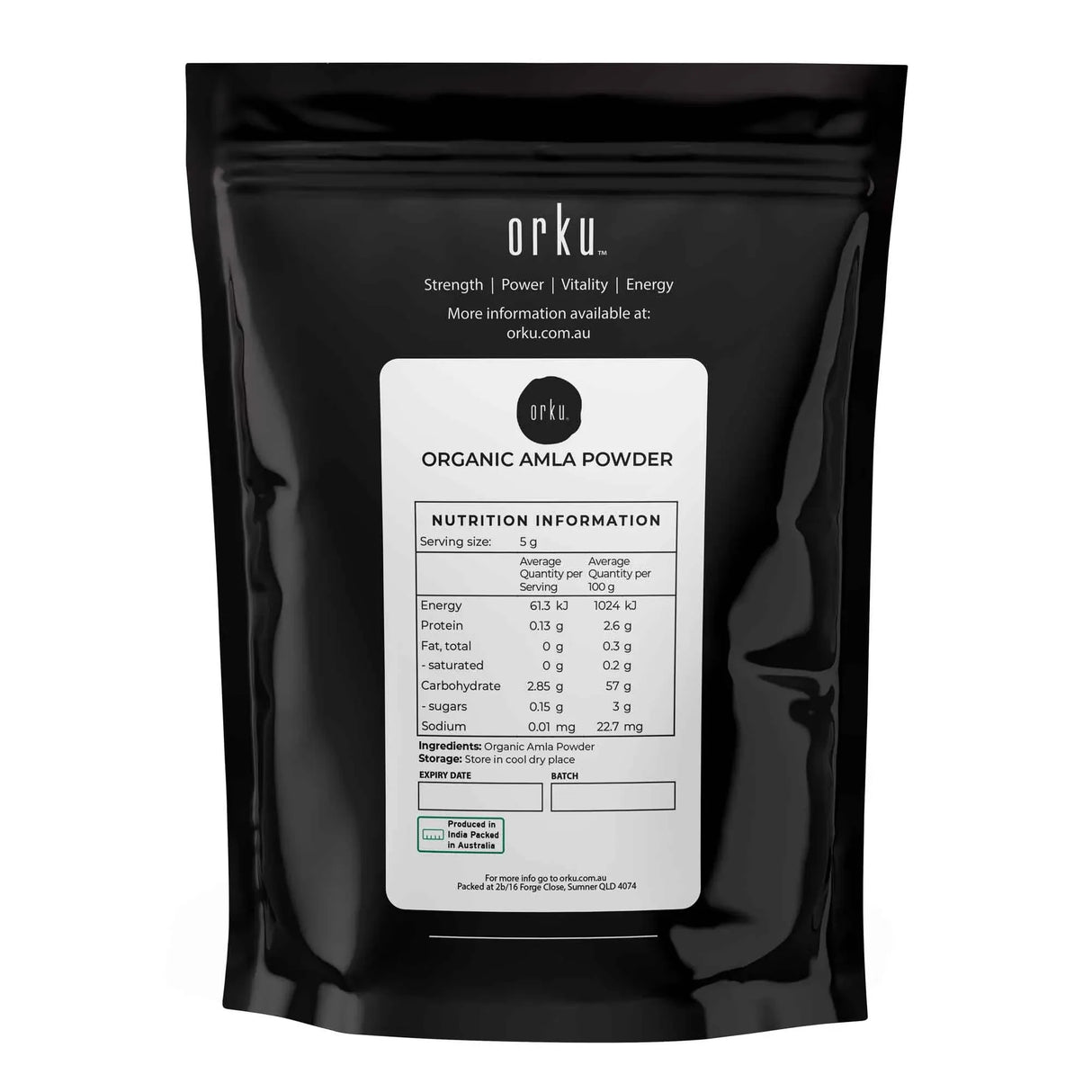 Orku 400g Organic Amla Powder - Indian Gooseberry Amalaki Fruit Powder