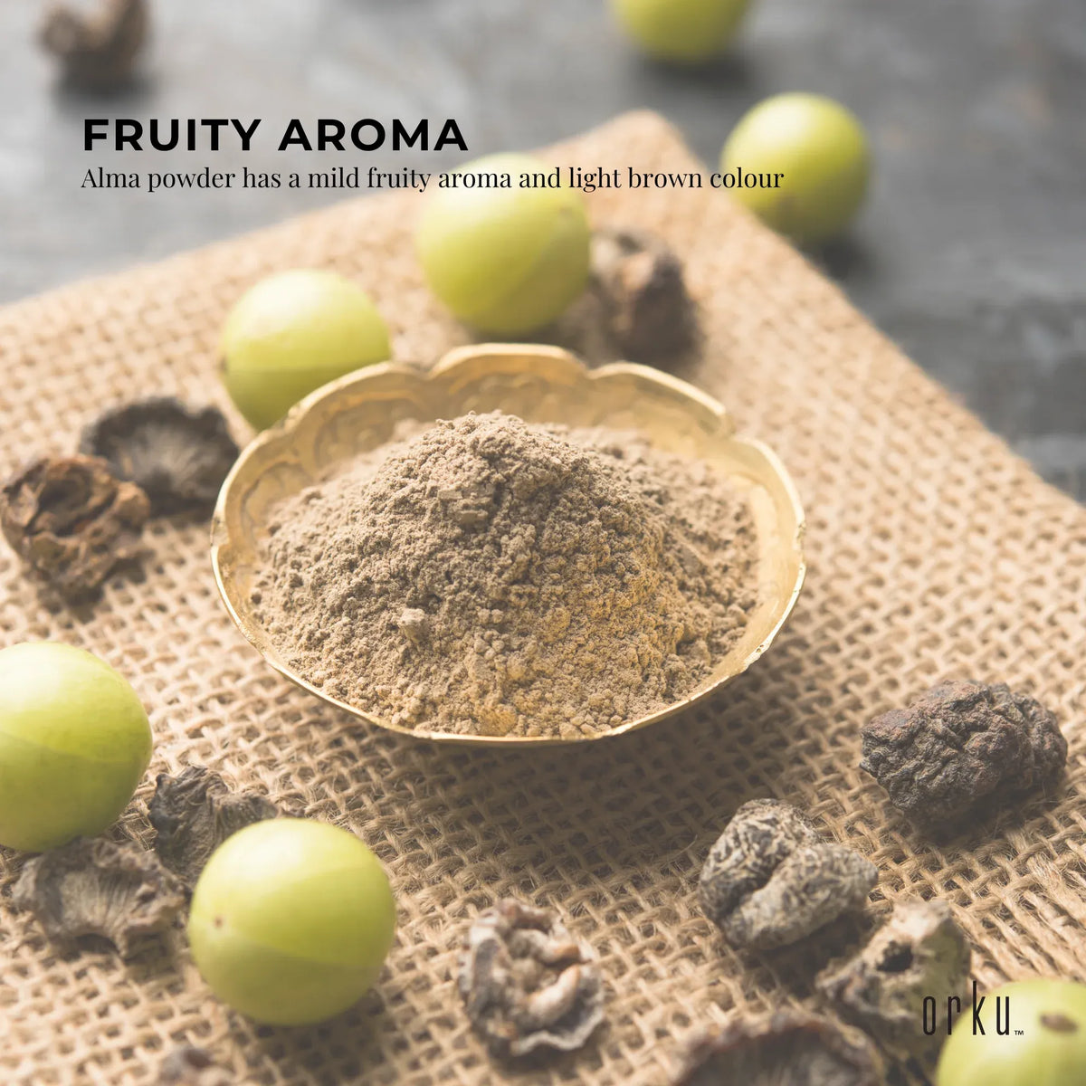 Orku 20Kg Organic Amla Powder - Indian Gooseberry Amalaki Fruit Powder