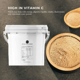 3Kg Organic Amla Powder Tub Indian Gooseberry Emblica Officinalis Supplement - Rear View