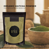 100g Organic Matcha Green Tea Powder Camellia Sinensis Leaf Supplement - Side View