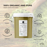 Organic 600g Matcha Green Tea Powder - Camellia Sinensis Superfood Tub - Top-Down View