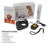 Dog Bark Collar - Automatic + Remote Citronella Rechargeable Mist Spray Training - Front View