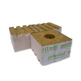 100x100x65mm Stonewool 6pk - Planting Propagation Growing Assist Block Nutrifield - Front View