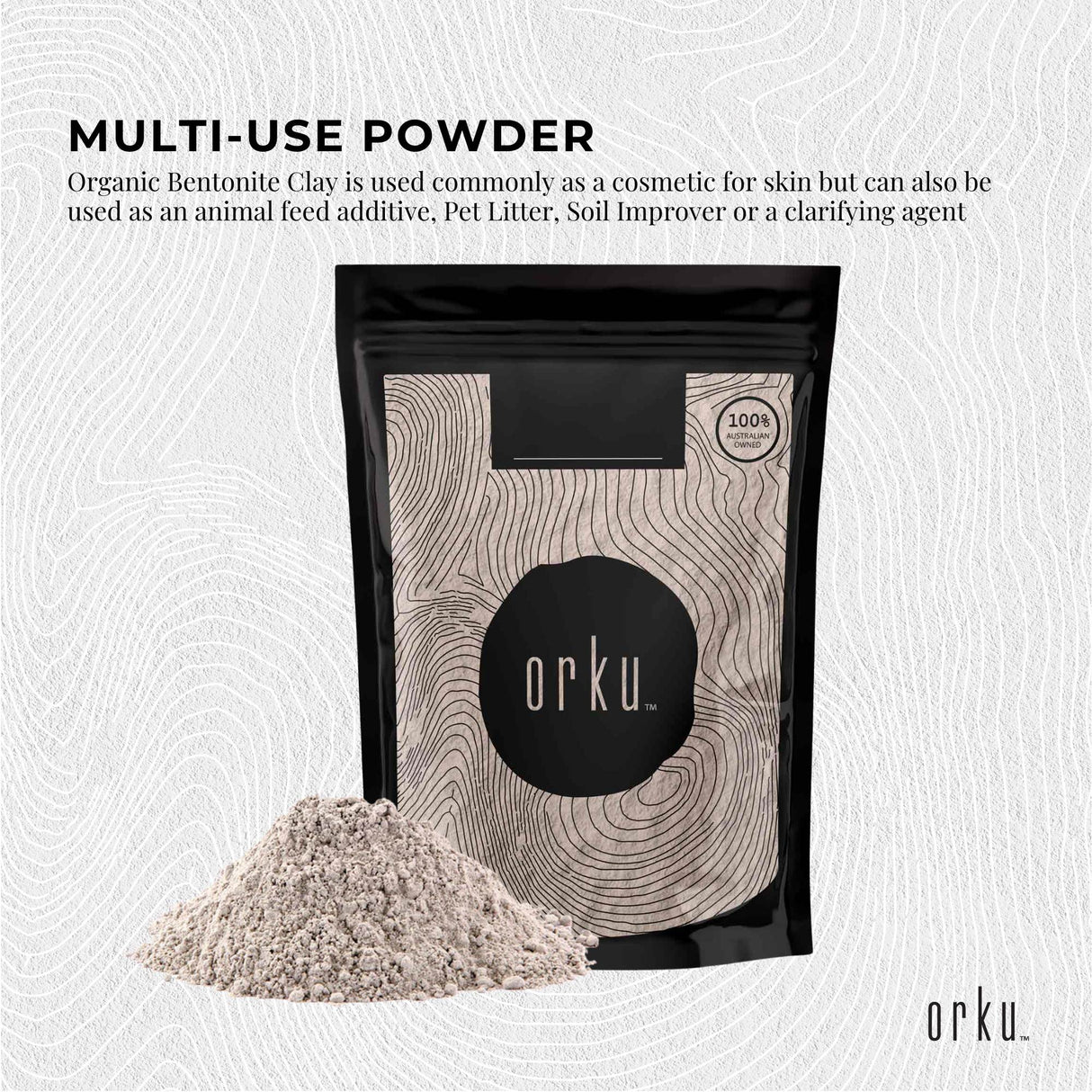 1Kg Pure Montmorillonite Clay Powder - Versatile Organic Sodium Bentonite for Cosmetics and More