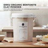 1.1Kg Organic Sodium Bentonite Clay Powder Tub Bucket - Cosmetic Montmorillonite - Front View
