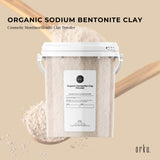 1.1Kg Organic Sodium Bentonite Clay Powder Tub Bucket - Cosmetic Montmorillonite - Front View