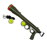Dog Tennis Ball Launcher Gun - Pet Puppy Outdoors Exercise Fun Play - Top-Down View
