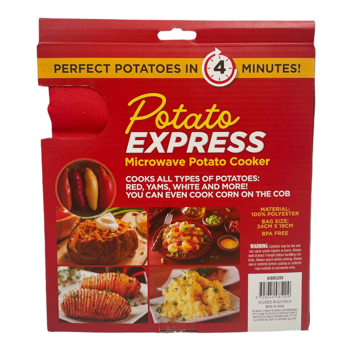 Potato Express Microwave Cooker - Quick & Easy Baked Potato Steamer Sleeve