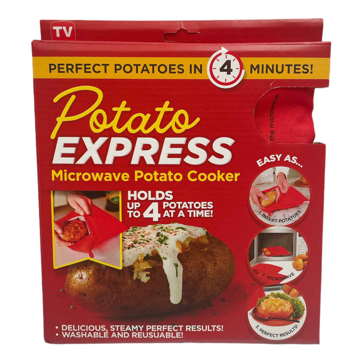 Potato Express Microwave Cooker - Quick & Easy Baked Potato Steamer Sleeve