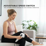 Orku Handheld Body Massager 4 Heads Adjustable Speed 28W Black - 45-Degree Angle