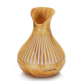 Tulip Top 500ml Wood Grain Essential Oil Diffuser with Remote Control - Ultrasonic Aromatherapy Humidifier - Side View