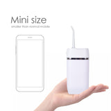 Mini Water Flosser Rechargeable Cordless Cleaner - Travel Oral Irrigator White - Side View