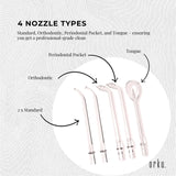 Mini Water Flosser Rechargeable Cordless Cleaner - Travel Oral Irrigator White - Rear View