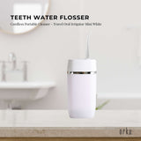 Teeth Water Flosser Rechargeable Cordless Cleaner - Travel Oral Irrigator White - Front View