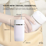 Teeth Water Flosser Rechargeable Cordless Cleaner - Travel Oral Irrigator White - Top-Down View