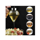 200ml Oil Honey Dispenser - Syrup Sauce Glass Pourer - Diamond Pot and Stand - Top-Down View