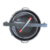 Honey Wax Press 10L - Capping Stainless Steel Manual Presser 23cm Barrel Beekeep - Top-Down View