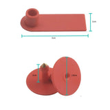 100x Cattle Ear Tags Set - 5x2cm Mini Red Blank Cow Pig Sheep Livestock Label - Side View