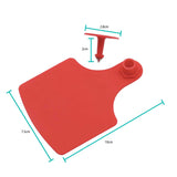 100x Cattle Ear Tags Set - 7.5x10cm XL Red Blank Pig Cow Sheep Livestock Label - Front View