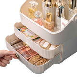 Makeup Display Case Organiser - Cosmetic Storage Jewellery Portable Vanity - Side View