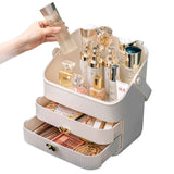 Makeup Display Case Organiser - Cosmetic Storage Jewellery Portable Vanity - 45-Degree Angle