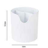 4 Slot Makeup Brush Organiser Bucket - Cosmetic Tool Storage Divider Tin - Side View