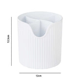 4 Slot Makeup Brush Organiser Bucket - Cosmetic Tool Storage Divider Tin - Side View