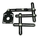 6 Fold Alloy Multiple Angle Ruler - Layout Measuring Template Tool - Front View