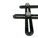 6 Fold Alloy Multiple Angle Ruler - Layout Measuring Template Tool - Side View