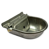 Automatic Stainless Steel Livestock Water Bowl - Cow Horse Sheep Farm Drinker - Front View