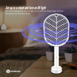 2 in 1 Rechargeable Mosquito Swatter - Electronic Fly Insect Bug Zapper Racket - Rear View