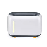 Essential Oil Aroma Diffuser and Remote - White 240ml Flame Fire Style Air Humidifier - Rear View