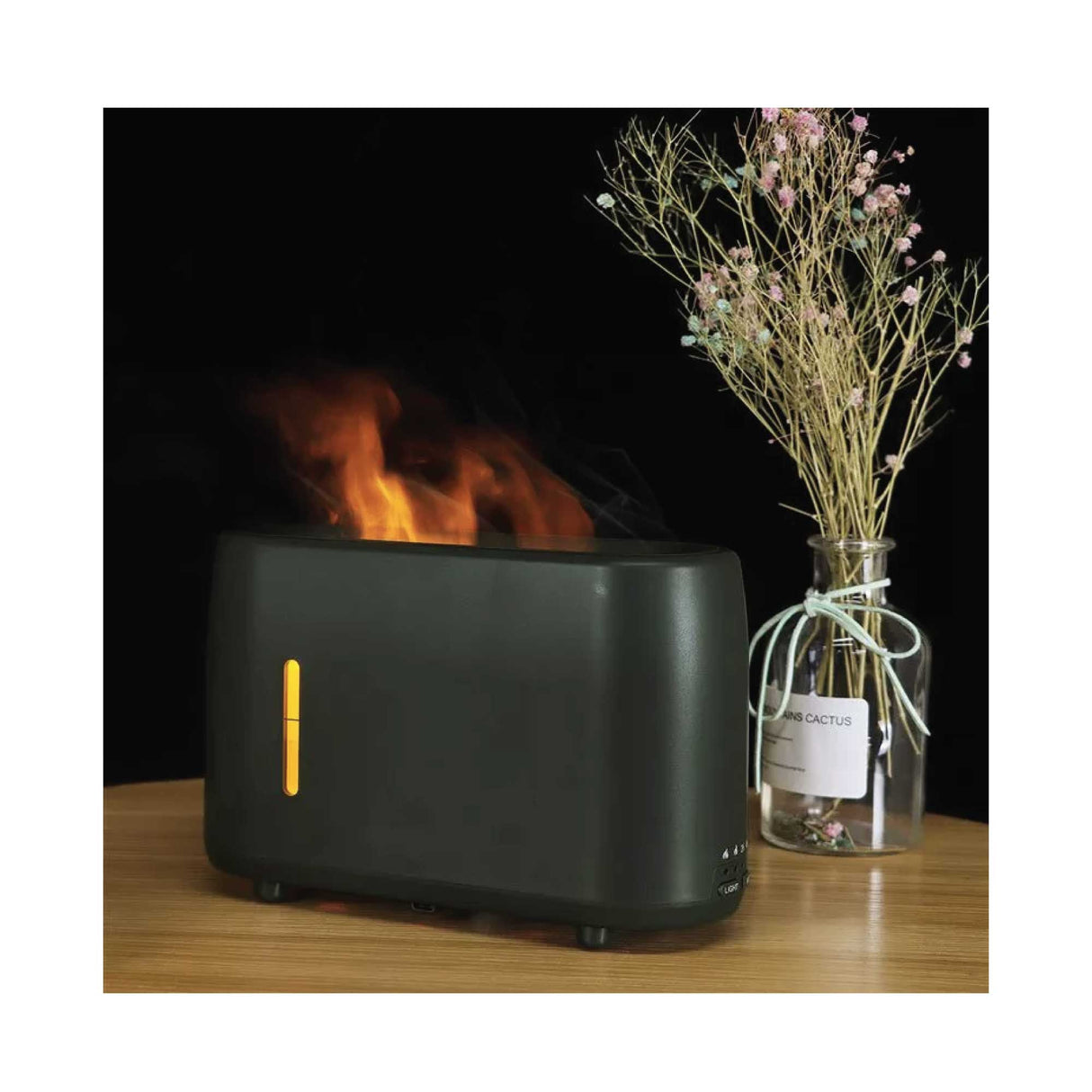 Grey Flame Mist Ultrasonic Aroma Diffuser with Remote Control - 240ml Air Humidifier