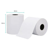 10x Thermal Paper Rolls 80x80mm -  47.5m Register EFTPOS POS Receipt Bulk - Side View