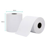 10x Thermal Paper Rolls 80x80mm -  47.5m Register EFTPOS POS Receipt Bulk - Front View